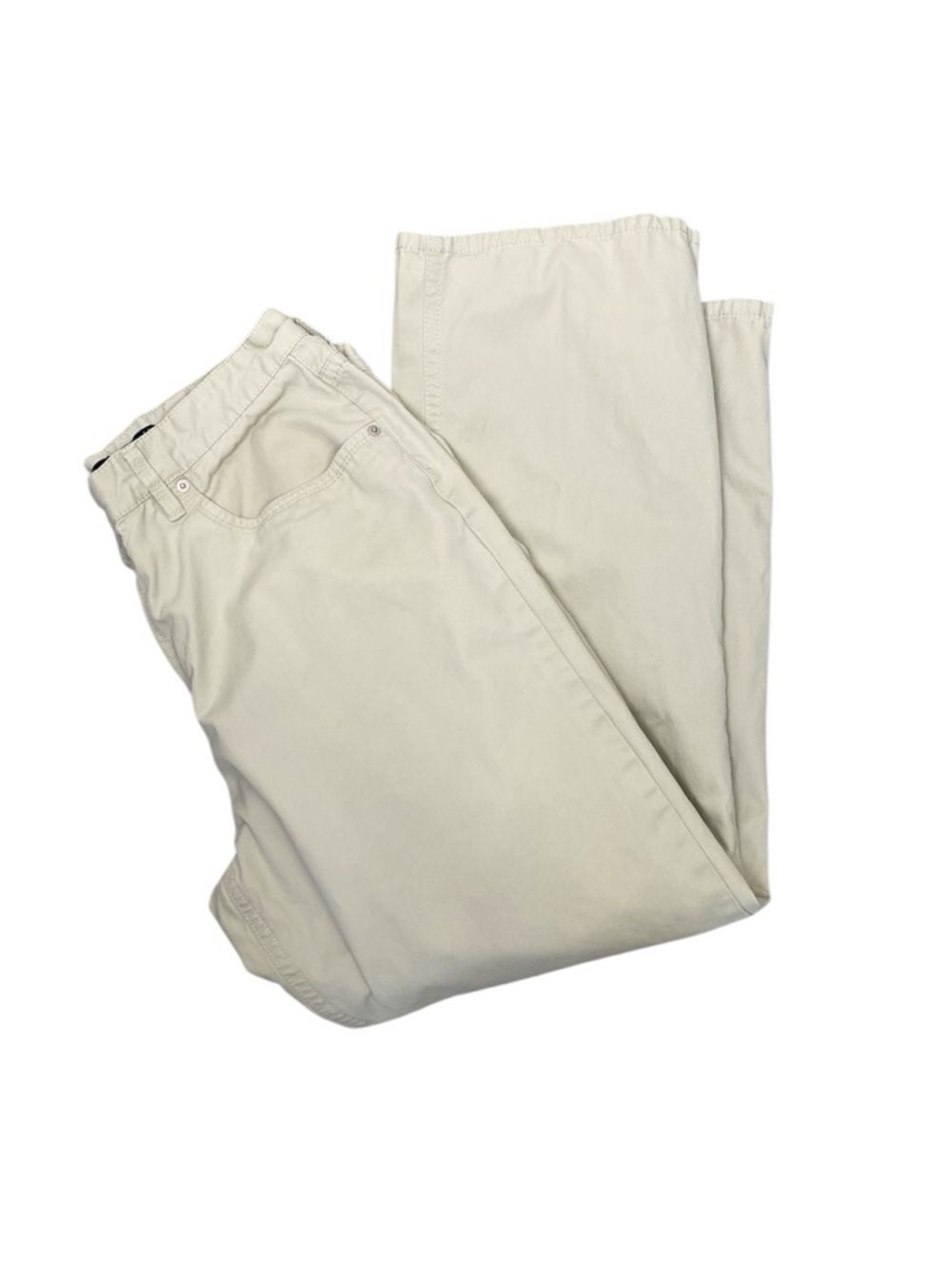 Tommy Hilfiger Relaxed Fit Pants 38x32 Khaki Straight Leg Casual Classic Preppy